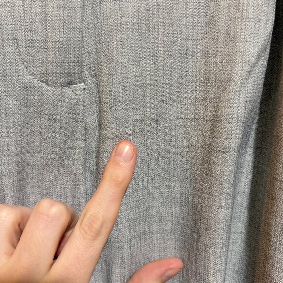 Abercrombie & Fitch Curve Love Sloane Tailored Pant Pleated Wide Leg Gray - Picture 8 of 16